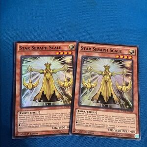 Yugioh Card Star Seraph Scale Light Type Monster Shiny 1st Edition 1996 NWOTS